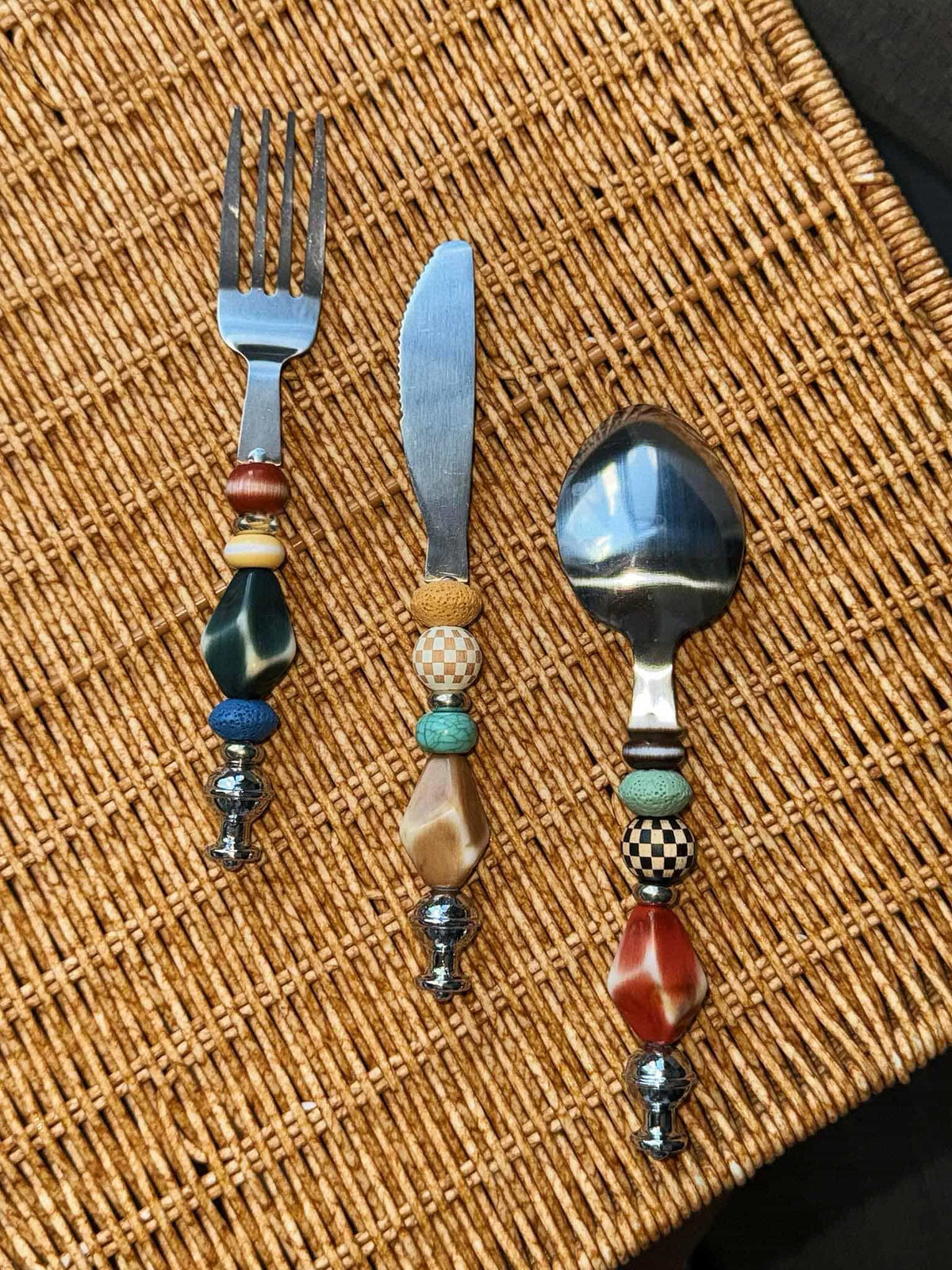 The Curio Beaded Flatware Set - Beadware Studio