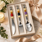 Velvet Harvest Beaded Flatware Set – 3 Piece - Beadware Studio