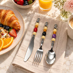 Velvet Harvest Beaded Flatware Set – 3 Piece - Beadware Studio