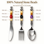 Velvet Harvest Beaded Flatware Set – 3 Piece - Beadware Studio