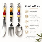Velvet Harvest Beaded Flatware Set – 3 Piece - Beadware Studio